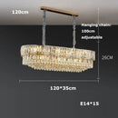 GobekUsa K9 Crystal Gold Chandelier Lighting for Living Room