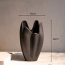GobekUsa Irregular Pleated Ceramic Vase for Home Decoration and Floral Arrangement