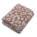 GobekUsa Leopard Print Knitted Fleece Blanket: Super Soft & Lightweight for Sofa Nap