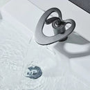 GobekUsa Golden/White & Black Waterfall Basin Faucet - Brass Sink Mixer Tap - Hot & Cold