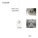 GobekUsa Clear Glass Pendant Light Dimmable LED Luxury Hanging Lamp