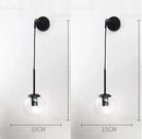 GobekUsa Glass Ball Wall Lamp: Nordic Modern LED Lighting for Living Room, Bedroom, and Corridor