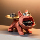 GobekUsa Bulldog Butler Tray Key Holder Storage Home Decor Statue Sculpture