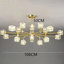 GobekUsa Crystal Chandelier Pendant Light for Living Room Bedroom Ceiling, Luxury Indoor Lighting
