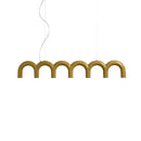 GobekUsa Blue Metal Arch Chandelier Pendant Light - Modern Design for Home Décor