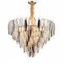 GobekUsa LED Leaf Chandelier: Modern Living Room Decor Lighting for Duplex Rotating Stairs