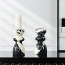 GobekUsa Grand Antique Marble Candlestick Holder: Modern French Fireplace Dining Table Centerpiece