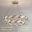 GobekUsa Crystal Chandelier Pendant Light - Dimmable Modern Luxury LED Chrome Luminaria