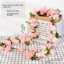 GobekUsa 250cm Rose Flowers Vine Garland Autumn Cane Backdrop Decor
