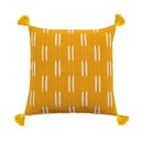 GobekUsa Black Ivory Mustard Tassel Woven Cushion Cover for Home Decoration