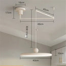 GobekUsa Cream Iron Art Chandelier LED Pendant Light for Bedroom Living Room
