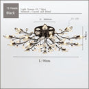 GobekUsa Crystal Ceiling Chandelier LED Fixture Lights for Living Room Bedroom by Samsarah Lighting