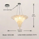 GobekUsa Glazed Gold LED Chandelier for Living Room Clubhouse Villa