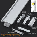 GobekUsa LED Aluminium Profile Baseboard 1M/2M Linear Light Bar for Surface Mounted Skirting