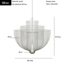 GobekUsa Geometric Iron Chandelier | Nordic Loft Pendant Light Fixture