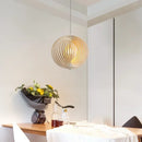 GobekUsa Japanese Moon Pendant Light Wood Chandelier for Home Decoration