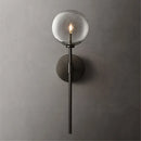 GobekUsa Clear Glass Ball Long Wall Sconce - Retro Style for Living Room, Bedroom, Kitchen