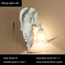 GobekUsa Angel Indoor Wall Light LED Gold Resin Sconce for Home Decor