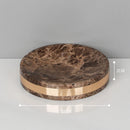 GobekUsa Emperador Dark Marble Bathroom Set: Toothbrush Holder, Soap Dispenser, Luxury Accessories