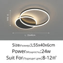 GobekUsa LED Chandelier: Modern Living Study Bedroom Lamps, Round Rings Foyer Chandeliers Luminaire