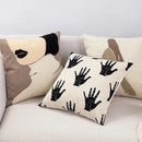 GobekUsa Embroidered Cotton Cushion Cover in Nordic Ins Style, Abstract Design
