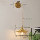 GobekUsa Glass Wall Lamp with Pull Chain Switch and Adjustable LED Light