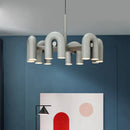 GobekUsa LED Macaron Pendant Chandelier - Modern U Shape Hanging Lamp
