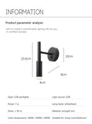 GobekUsa LED Wall Lamp Reading Light Adjustable Rotation Bedroom Spotlight