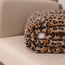 GobekUsa Double Layer Leopard Print Coral Fleece Blanket - 150X200Cm Office Bedspread
