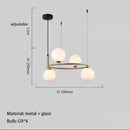 GobekUsa Glass Chandelier G9 Hanging Light for Living Room Bedroom Decor