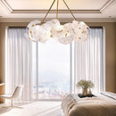 GobekUsa LED Glass Petal Chandeliers: Luxury Modern Hanging Lamps for Dining Table