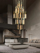 GobekUsa Crystal Ceiling Pendant Lights - Adjustable, Elegant, Circular Design
