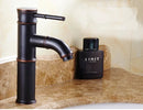 GobekUsa Black Bronze Waterfall Faucet Bamboo Bathroom Sink Tap High Arch Mixer