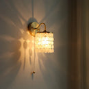 GobekUsa Conch Copper LED Wall Light Fixture with Pull Chain Switch