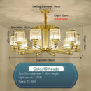 GobekUsa Crystal Chandelier: Elegant Chinese Style Lighting for Living Room, Bedroom, and Study