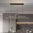 GobekUsa Gold Black Dimmable LED Chandelier for Dining Room Kitchen Bar Lighting