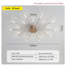 GobekUsa Acrylic Sunflower Ceiling Lamp in Brushed Antique Gold