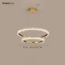 GobekUsa Gold Crystal Ring Chandelier for Living Room and Restaurant Décor