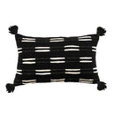 GobekUsa Black Ivory Mustard Tassel Woven Cushion Cover for Home Decoration