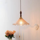 GobekUsa LED Glass Wood Pendant Lights | Modern Nordic Style Hanging Lamp for Home Décor