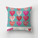 GobekUsa Love Heart Print Sofa Cushion Covers - Nordic Valentine's Day Wedding Decor Pillowcase