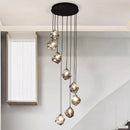 GobekUsa LED Pendant Staircase Chandeliers Hanging Light Indoor Lighting