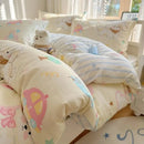 GobekUsa Cartoon Printed Cotton Quilt Cover Set - Soft, Breathable, Colorfast Bedding