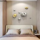 GobekUsa 3D Stone Wall Ornaments: Room Aesthetics & Decoration - Plating Craft Stone Pendants