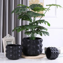 GobekUsa Gold Ceramic Flower Pot Geometry Vase for Succulents and Floral Arrangements