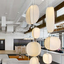 GobekUsa Japanese Silk Pendant Lights for Wabi Sabi Nordic Chandeliers and Home Decoration