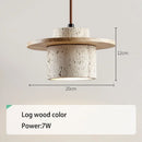Japanese Stone and Wood Cream Pendant Light
