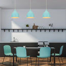 GobekUsa Blue Nordic Pendant Lights E27 Modern Hanging Lamps for Living Dining Kitchen