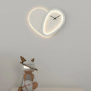 GobekUsa Love Shaped Clock Wall Lamp Sconce Dimmable Indoor Bedroom Lighting