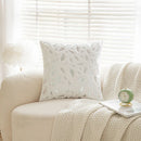 GobekUsa Bronzed Feather Style Plush Pillowcase - Festive Home Decor